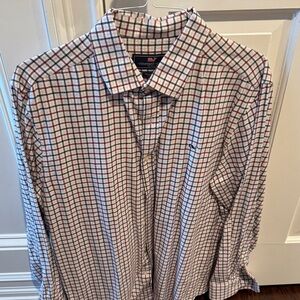 Vineyard Vines Red and Blue Plaid Shirt